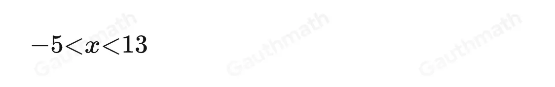 Which inequality is equivalent to |x-4|<9 ？ -9>x-4<9 -9