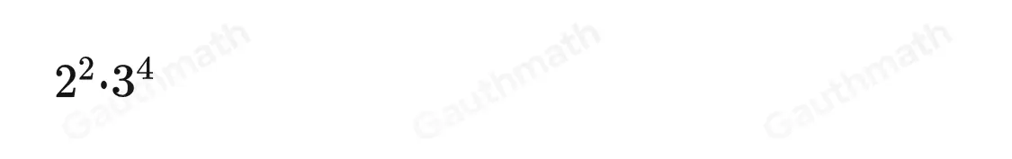 The prime factorization of 324 can be written as 2a.3b where a=square and b=square